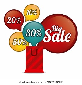Shopping design over white background, vector illustration