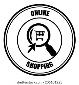 Shopping design over white background, vector illustration