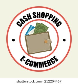 Shopping design over white background, vector illustration Shopping design over white background, vector illustration