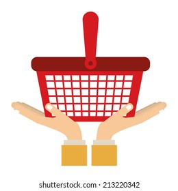 Shopping design over white background, vector illustration