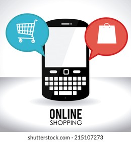 Shopping design over white background, vector illustration Shopping design over white background, vector illustration