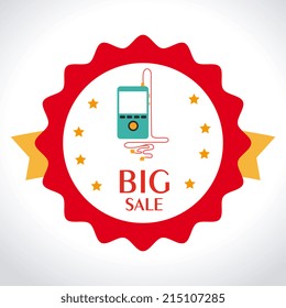 Shopping design over white background, vector illustration