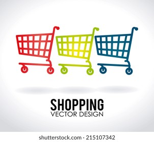 Shopping design over white background, vector illustration