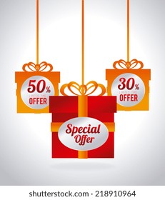 Shopping design over white background, vector illustration