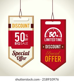 Shopping design over white background, vector illustration