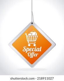 Shopping design over white background, vector illustration