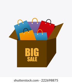 Shopping design over white background, vector illustration