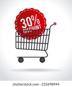 Shopping design over white background, vector illustration