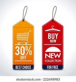 Shopping design over white background, vector illustration