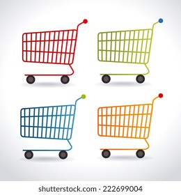 Shopping design over white background, vector illustration