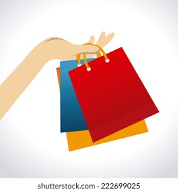 Shopping design over white background, vector illustration