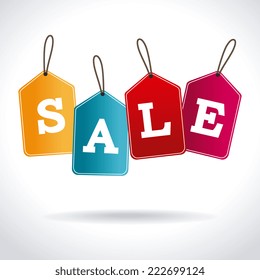 Shopping design over white background, vector illustration