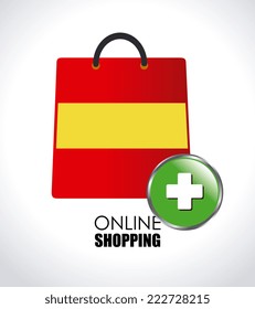 Shopping design over white background, vector illustration