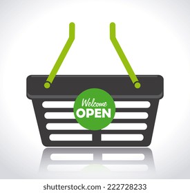 Shopping design over white background, vector illustration