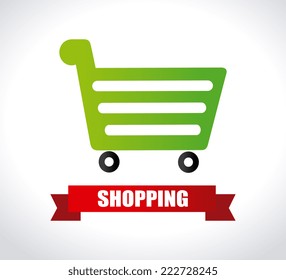 Shopping design over white background, vector illustration