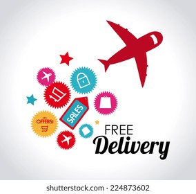 Shopping design over white background, vector illustration