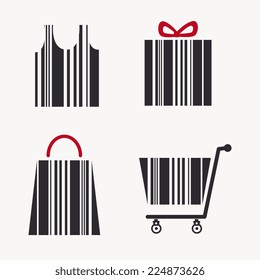 Shopping design over white background, vector illustration