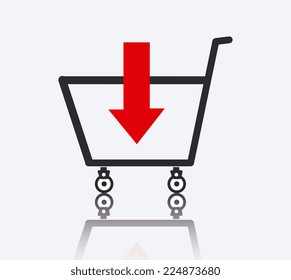 Shopping design over white background, vector illustration