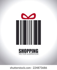 Shopping design over white background, vector illustration