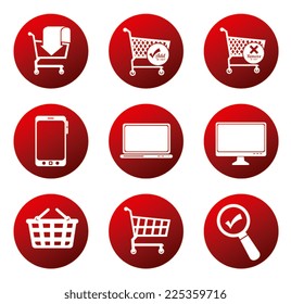 Shopping design over white background, vector illustration