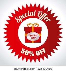 Shopping design over white background, vector illustration