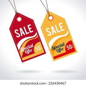 Shopping design over white background, vector illustration