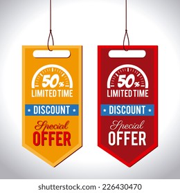 Shopping design over white background, vector illustration