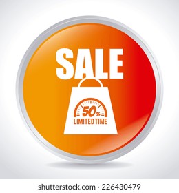 Shopping design over white background, vector illustration