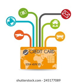 Shopping design over white background, vector illustration.