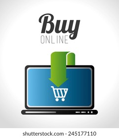 Shopping design over white background, vector illustration.