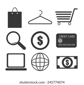 Shopping design over white background, vector illustration.
