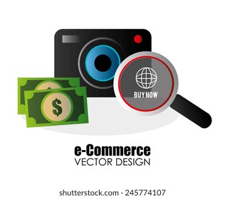 Shopping design over white background, vector illustration.