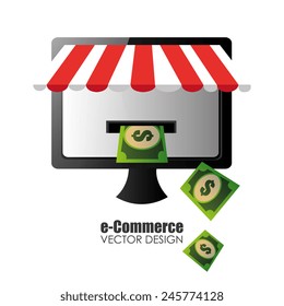 Shopping design over white background, vector illustration.