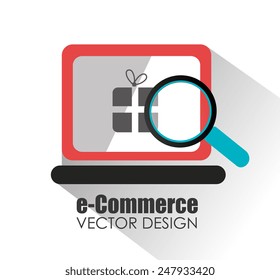 Shopping design over white background, vector illustration.