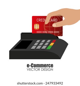 Shopping design over white background, vector illustration.