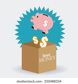 Shopping design over white background, vector illustration.