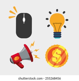 Shopping design over white background, vector illustration.