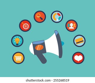 Shopping design over white background, vector illustration.