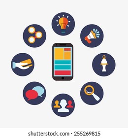 Shopping design over white background, vector illustration.