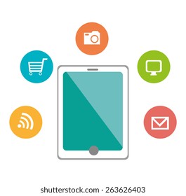 Shopping design over white background, vector illustration.