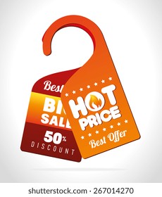 Shopping design over white background, vector illustration.
