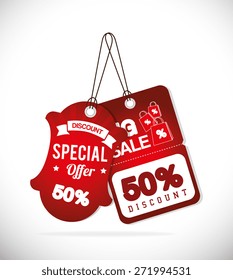 Shopping design over white background, vector illustration.