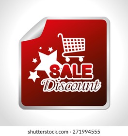 Shopping design over white background, vector illustration.