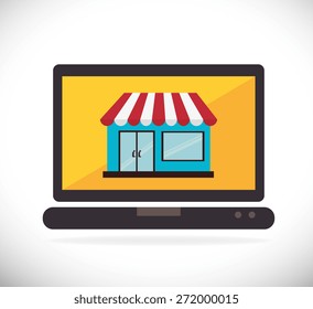 Shopping design over white background, vector illustration.