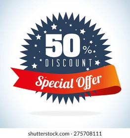 Shopping design over white background, vector illustration.