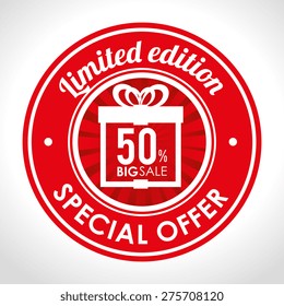 Shopping design over white background, vector illustration.