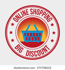 Shopping design over white background, vector illustration.