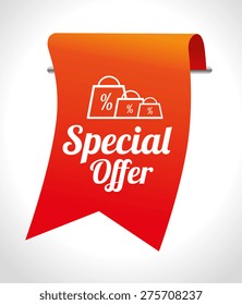 Shopping design over white background, vector illustration.