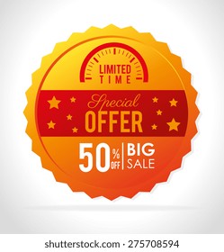 Shopping design over white background, vector illustration.
