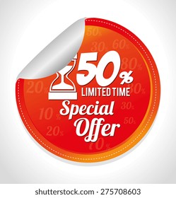 Shopping design over white background, vector illustration.